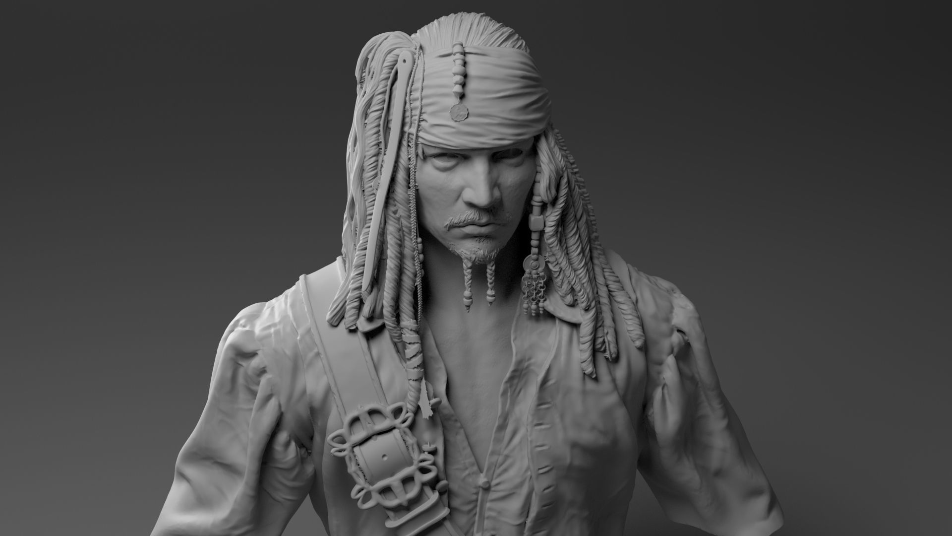 Jack Sparrow 3D print model_7