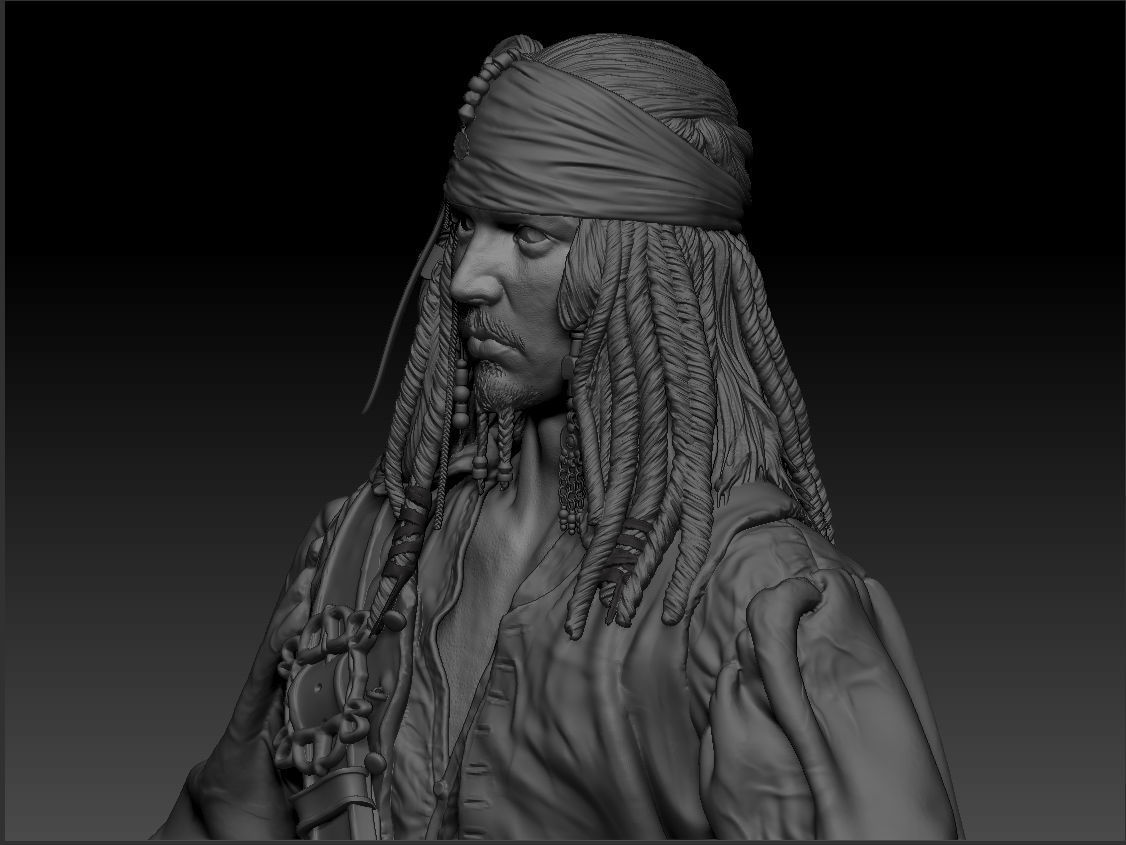 Jack Sparrow 3D print model_4