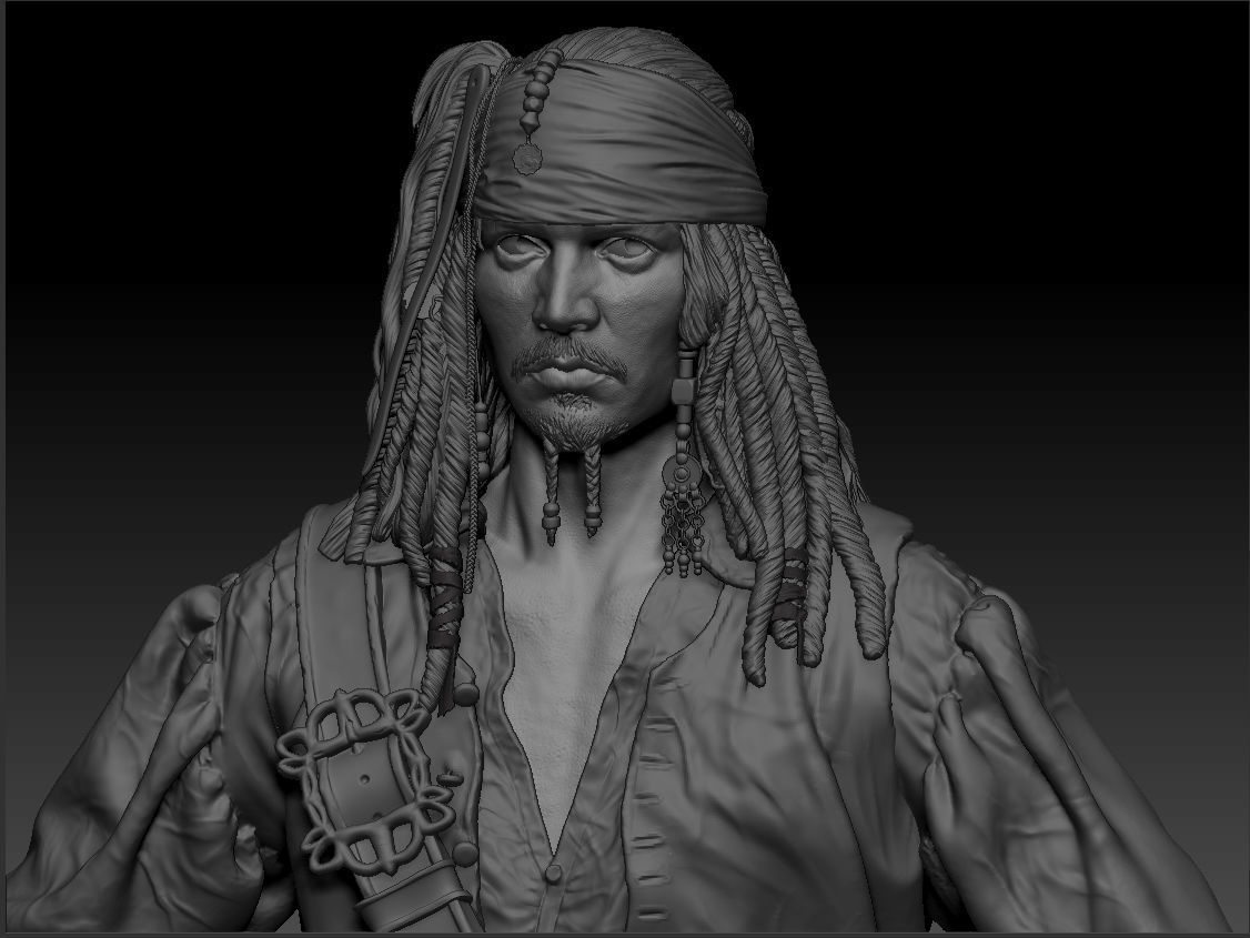 Jack Sparrow 3D print model_13