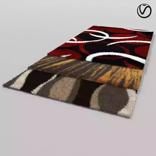 carpet rug Low-poly 3D model
