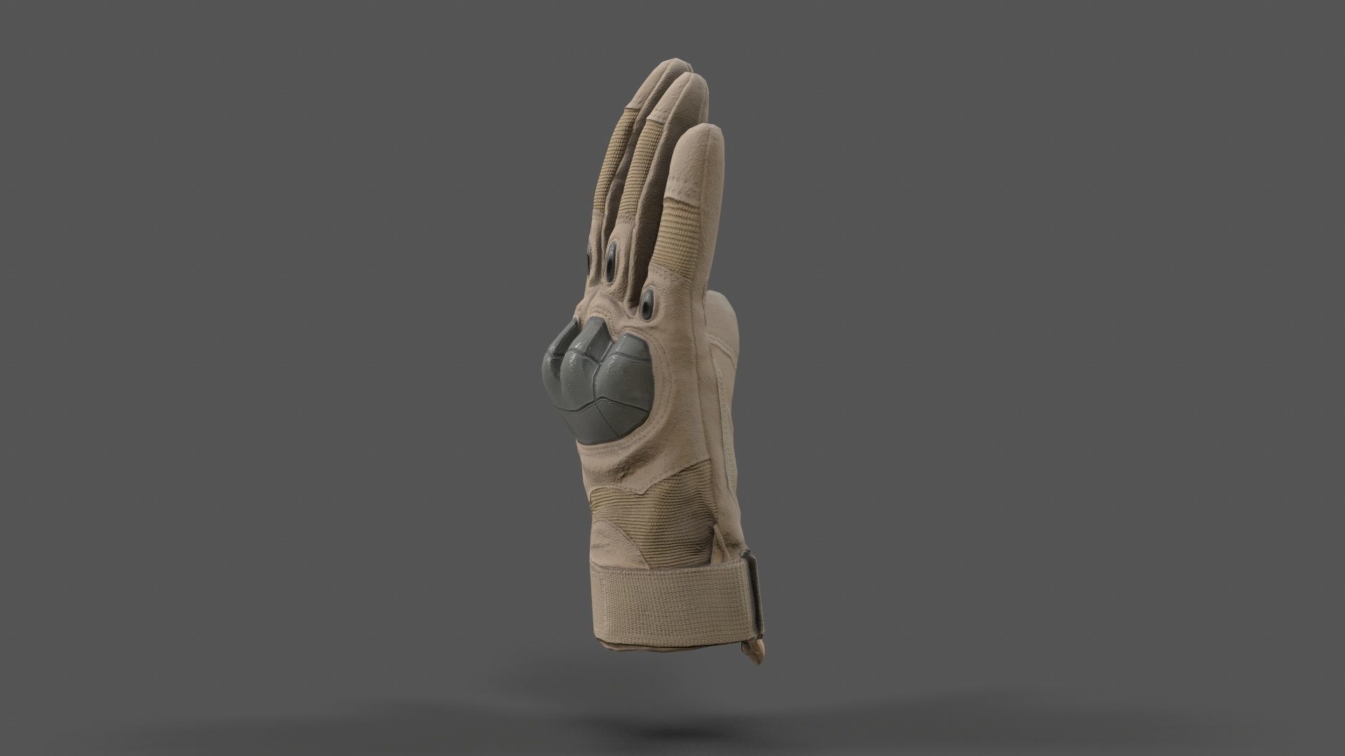 VR Hands - Combat Glove Low-poly 3D model_4