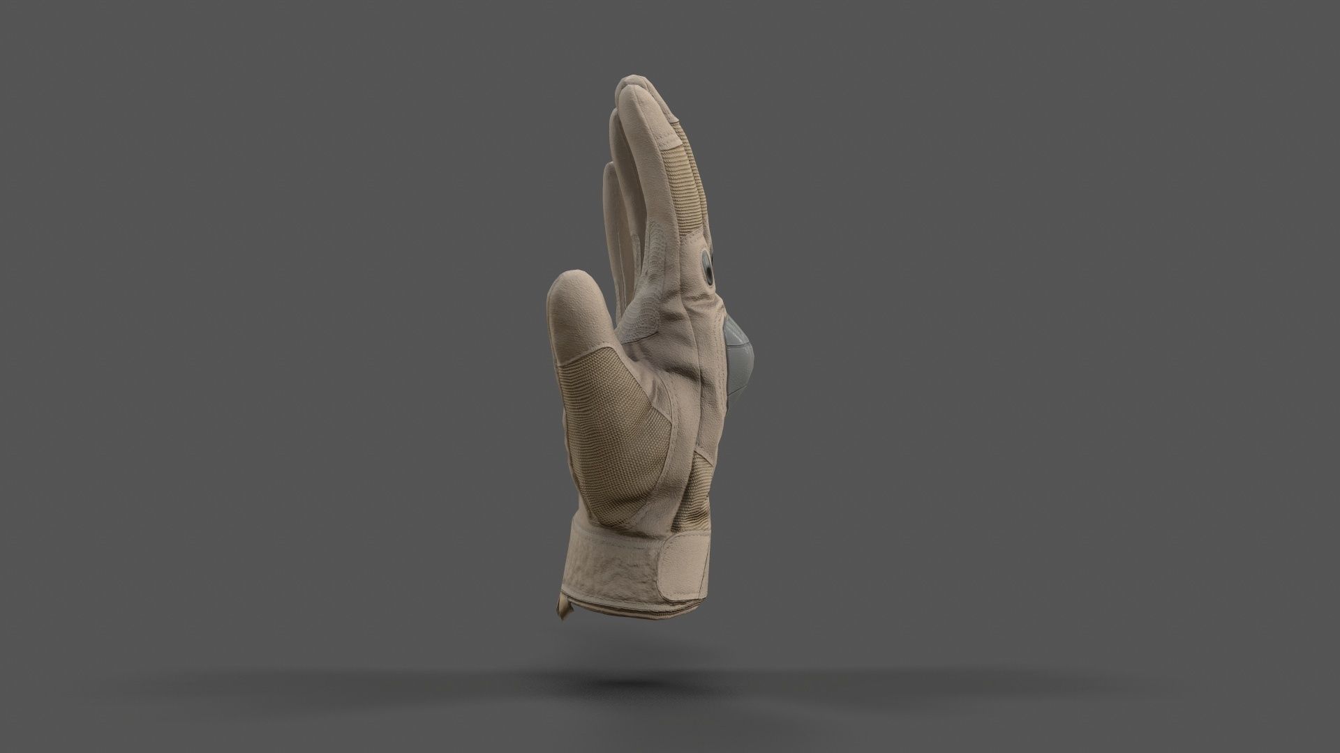 VR Hands - Combat Glove Low-poly 3D model_2