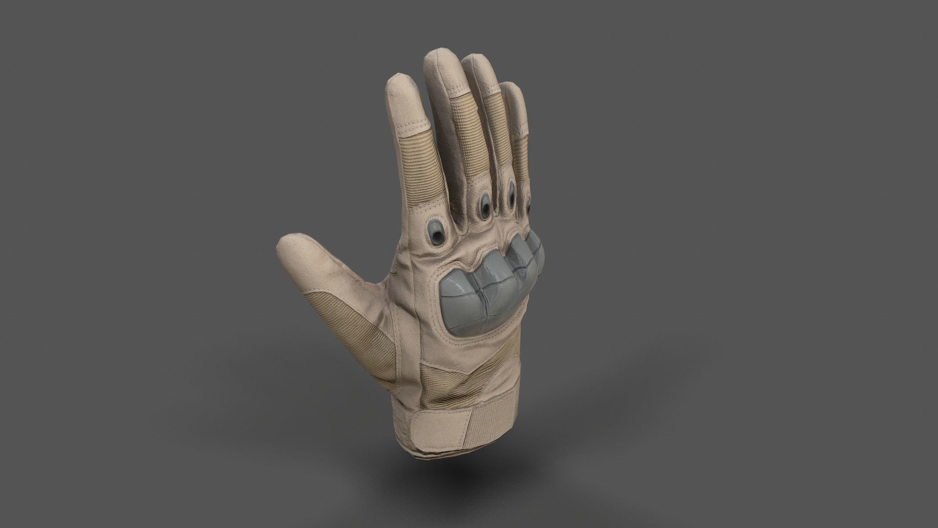VR Hands - Combat Glove Low-poly 3D model_1