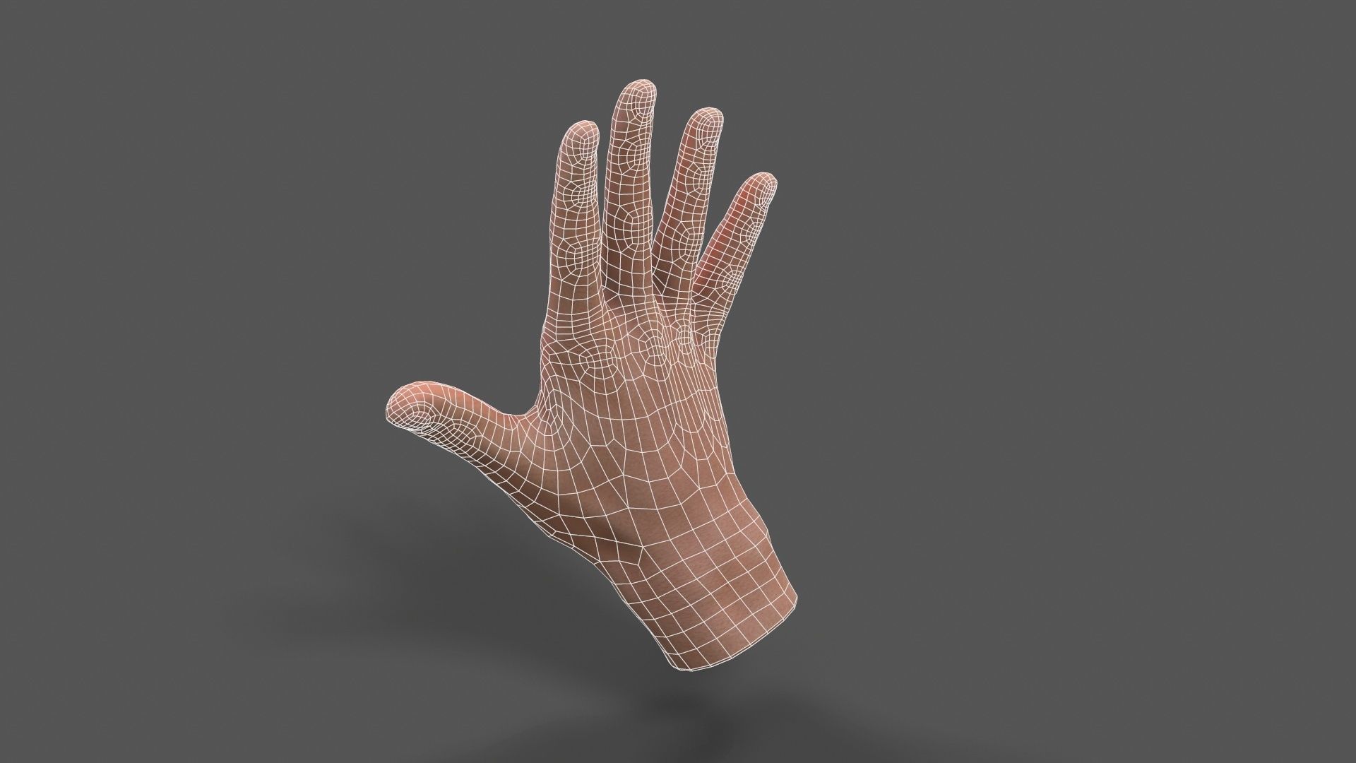 VR Hands - Male Hands Low-poly 3D model_9