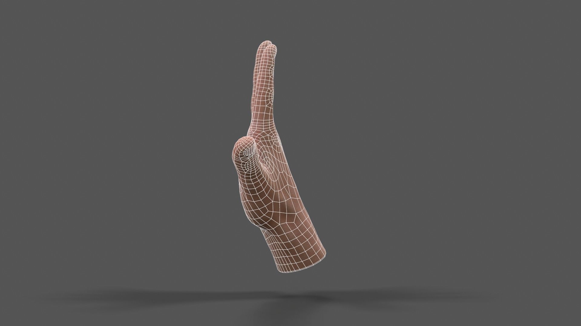 VR Hands - Male Hands Low-poly 3D model_5