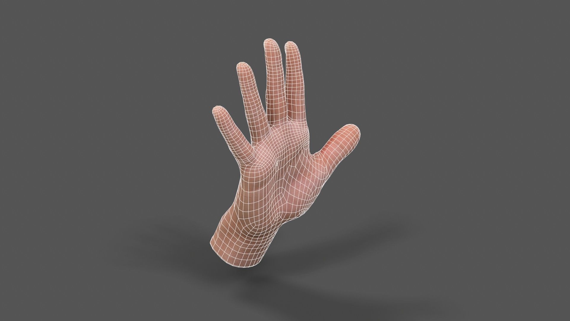VR Hands - Male Hands Low-poly 3D model_8