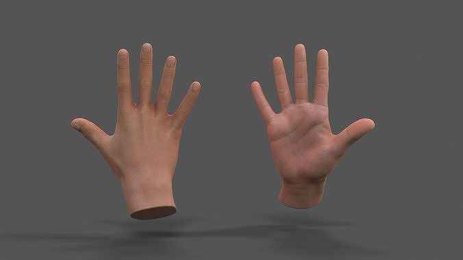 VR Hands - Male Hands Low-poly 3D model