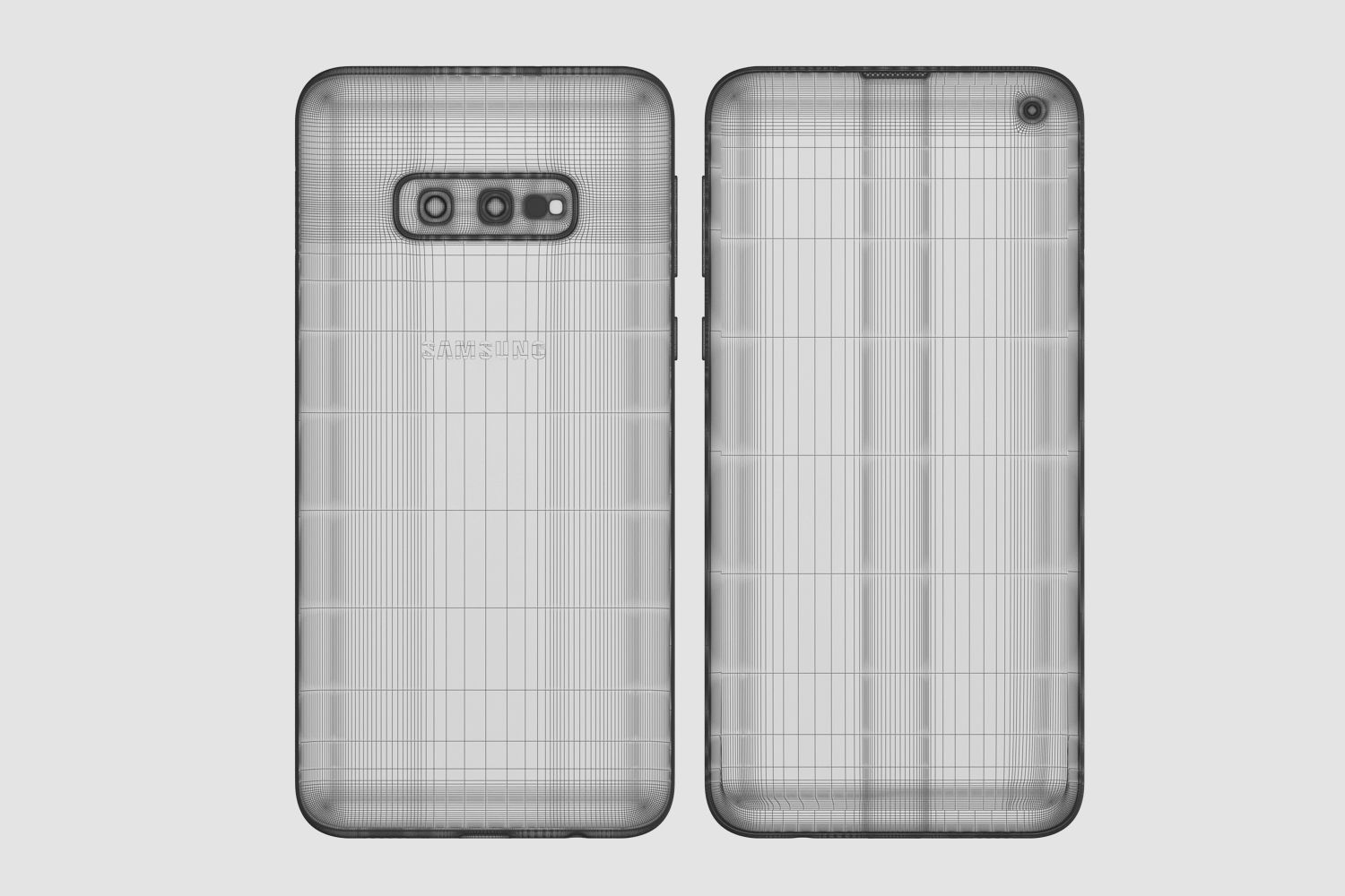 Samsung Galaxy S10E Prism Black 3D model_14