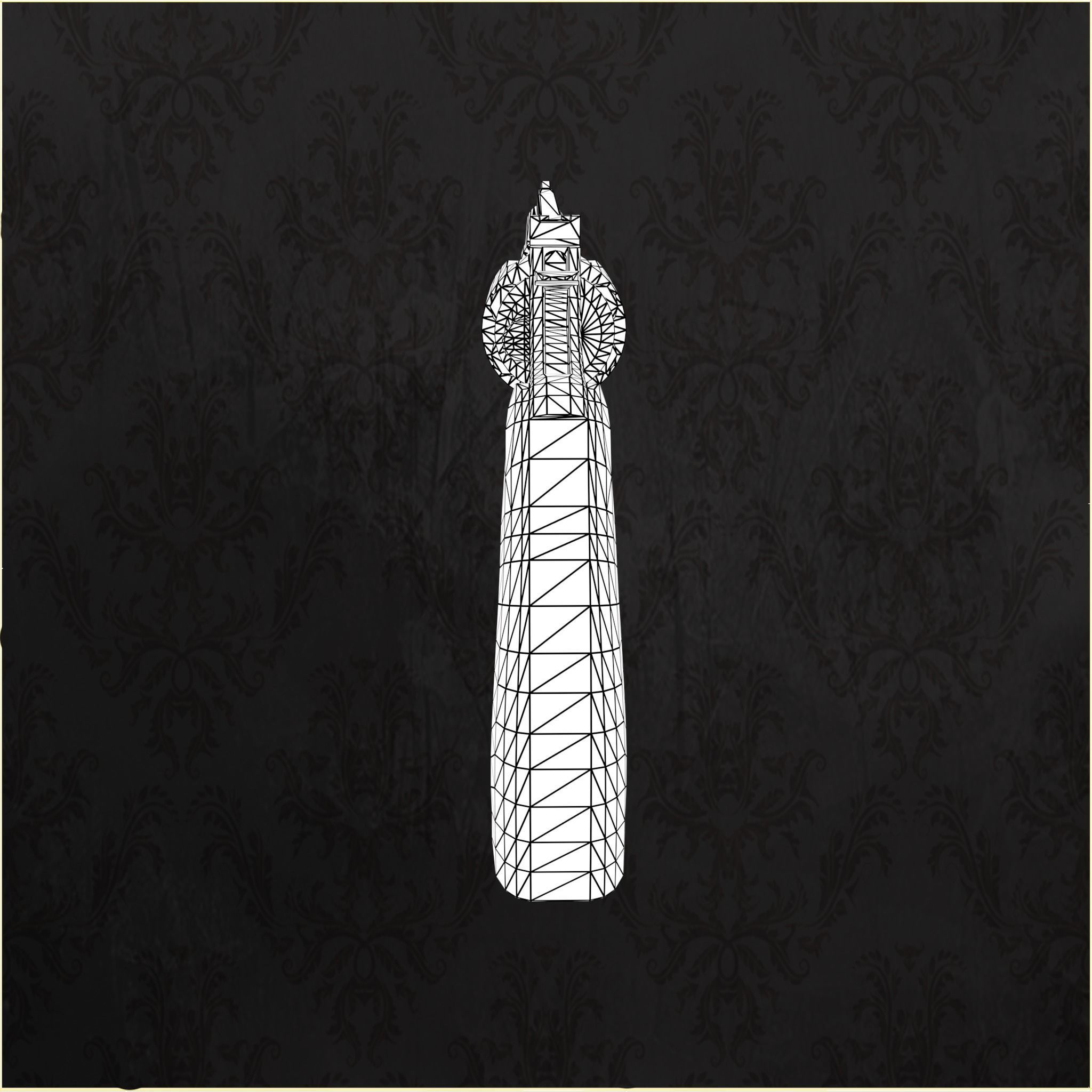 Revolver Big Berta Low-poly 3D model_12