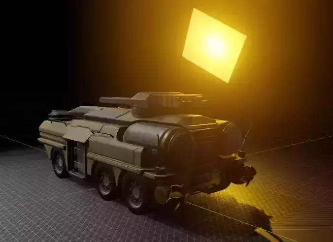 Amphibious Tank in Blender28 Free low-poly 3D model