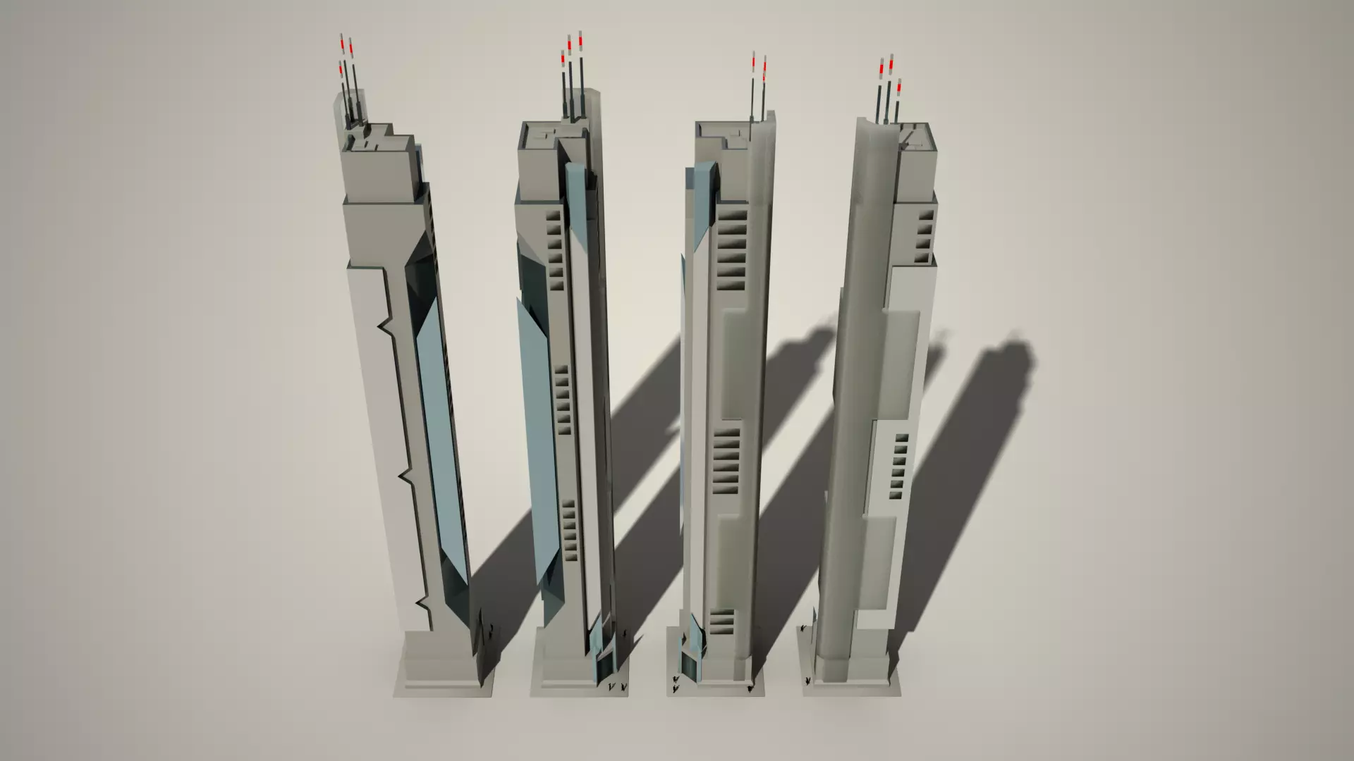 Iso Tower02 Low-poly 3D model_0