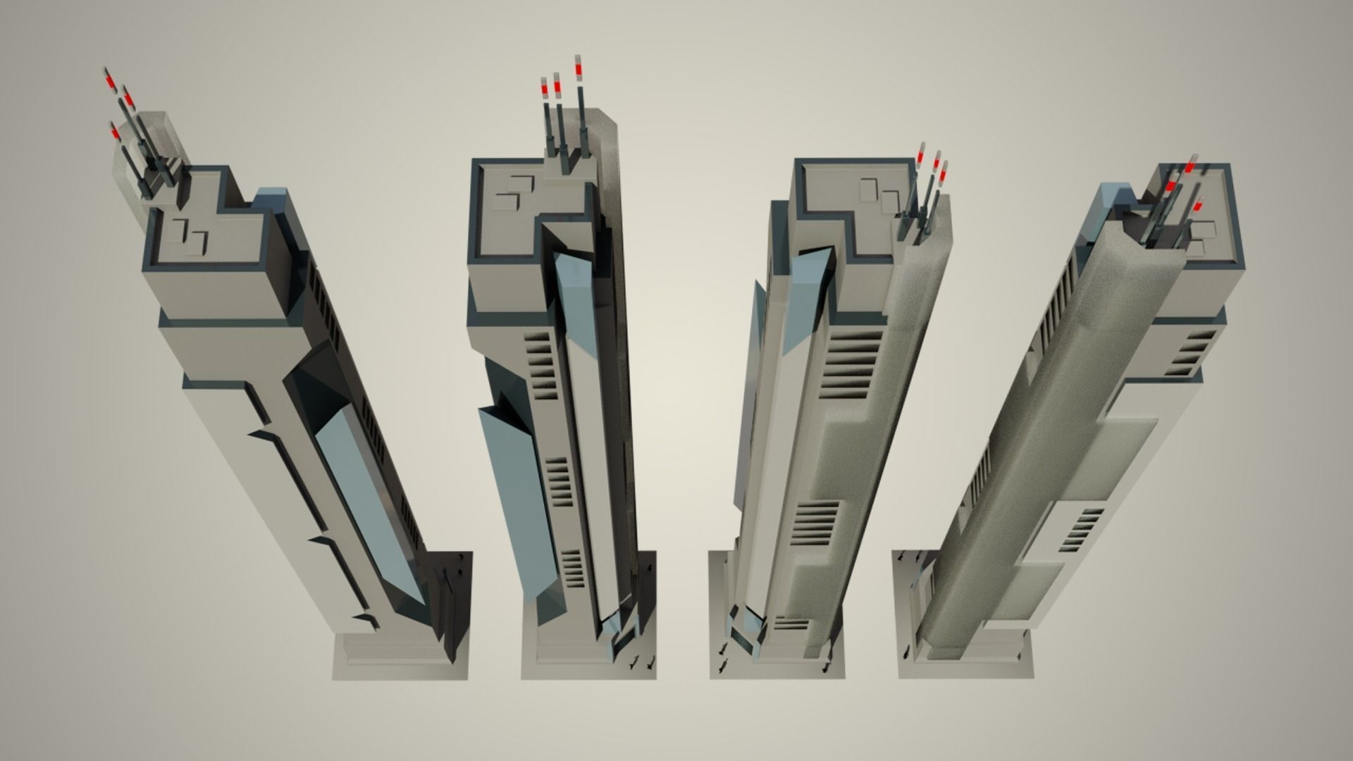 Iso Tower02 Low-poly 3D model_1