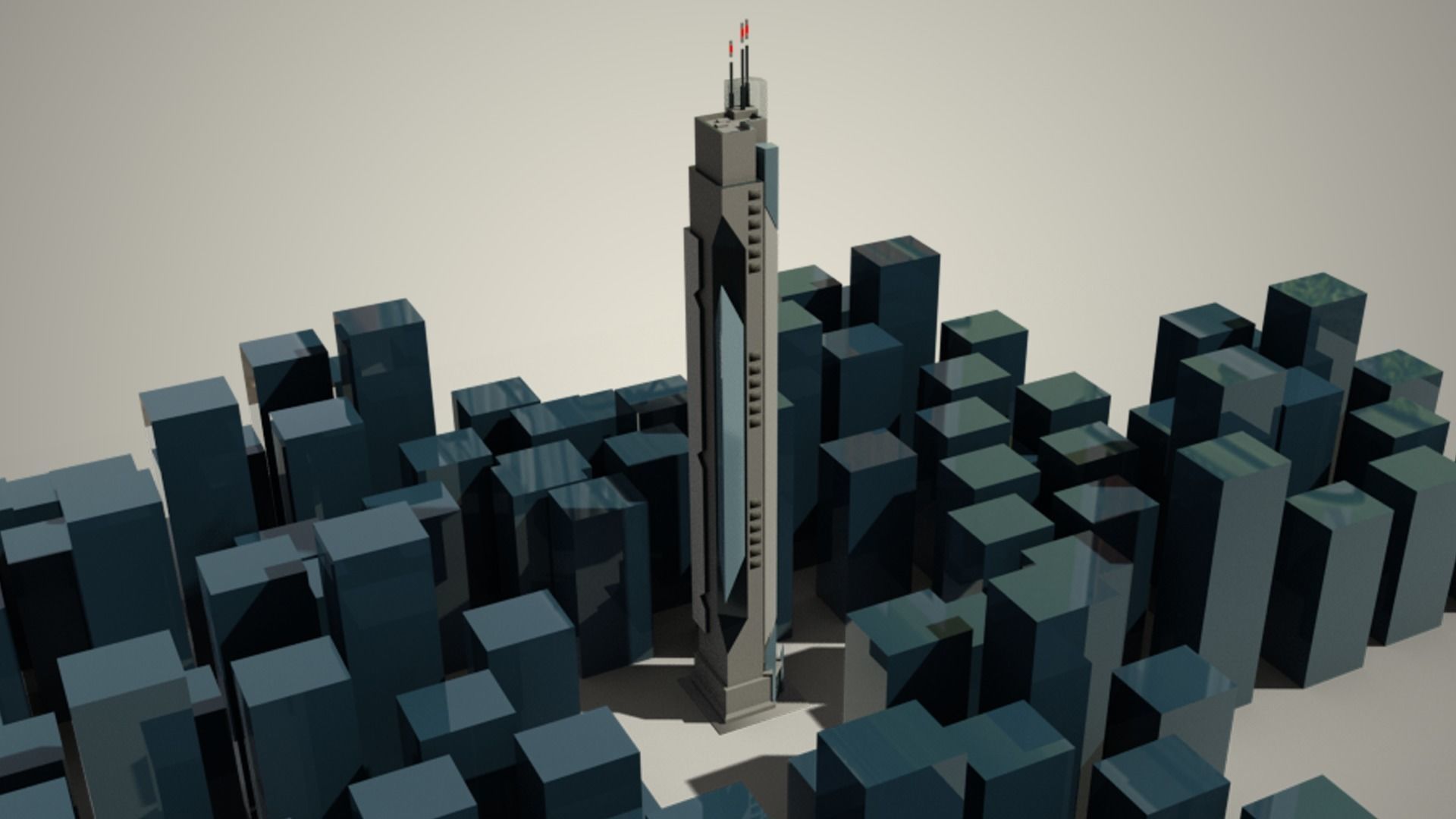 Iso Tower02 Low-poly 3D model_2