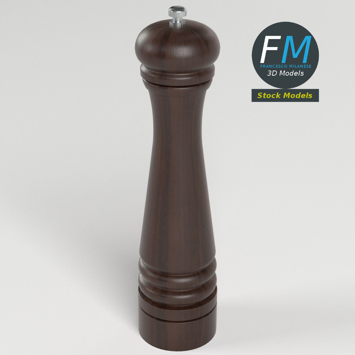 Pepper mill 3D model_2
