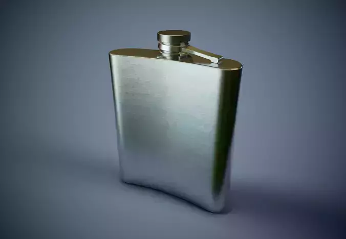 Pocket Bottle PBR Game Ready Low-poly 3D model