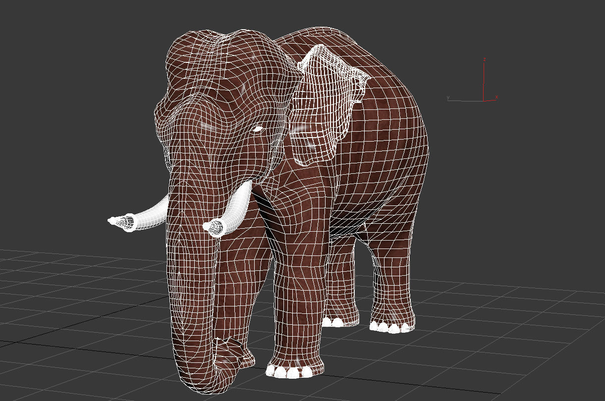 elephant sculpture 3D model_3