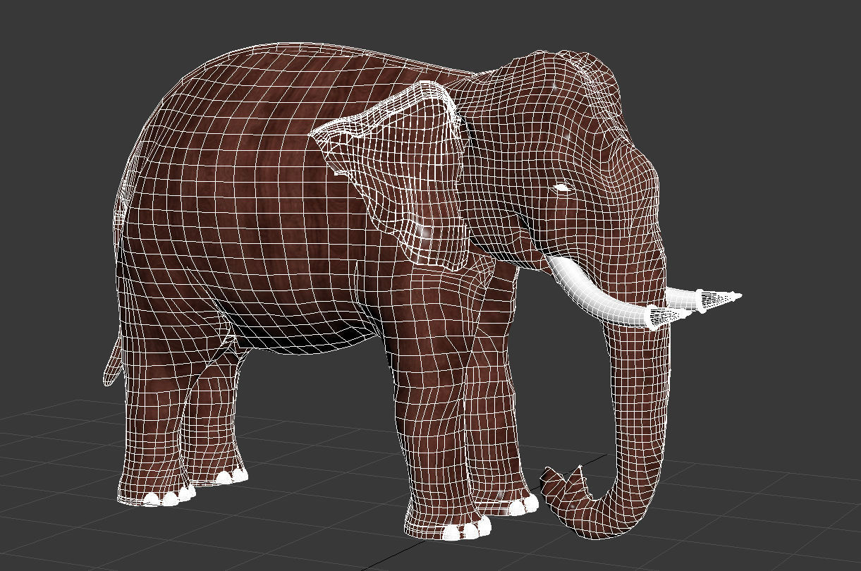 elephant sculpture 3D model_4
