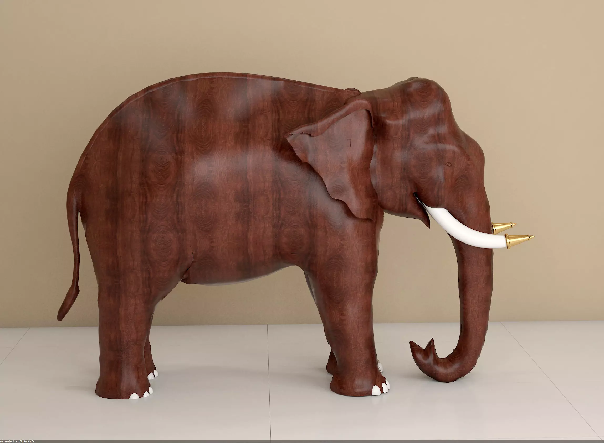 elephant sculpture 3D model_0