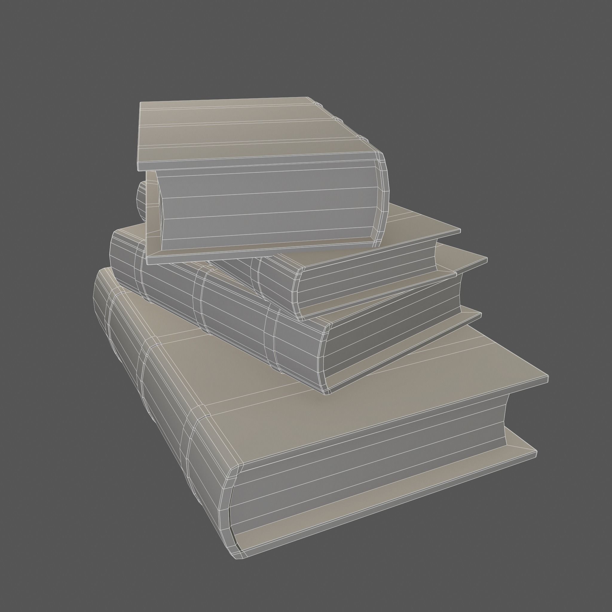 Medieval Book Stack Free low-poly 3D model_27