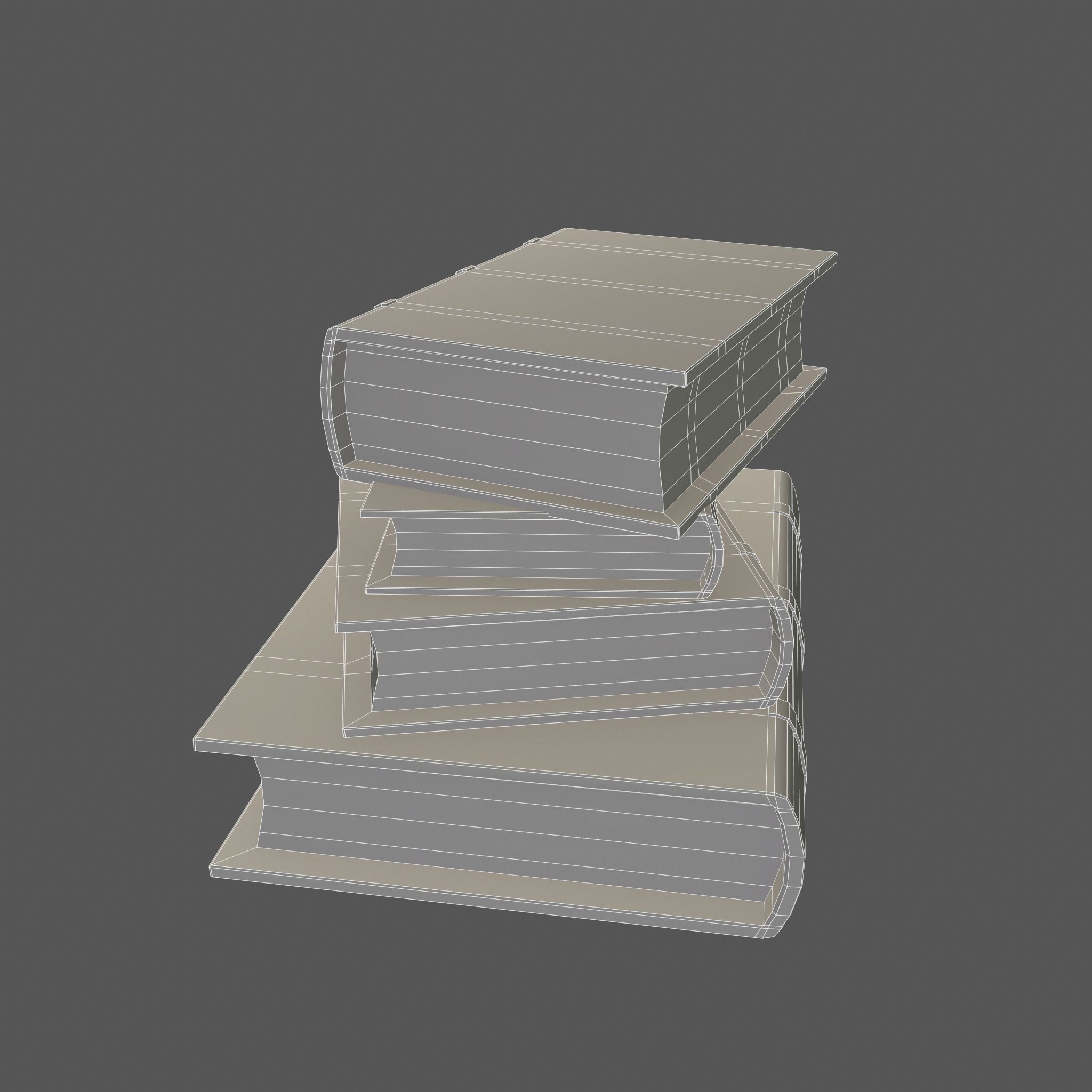 Medieval Book Stack Free low-poly 3D model_31