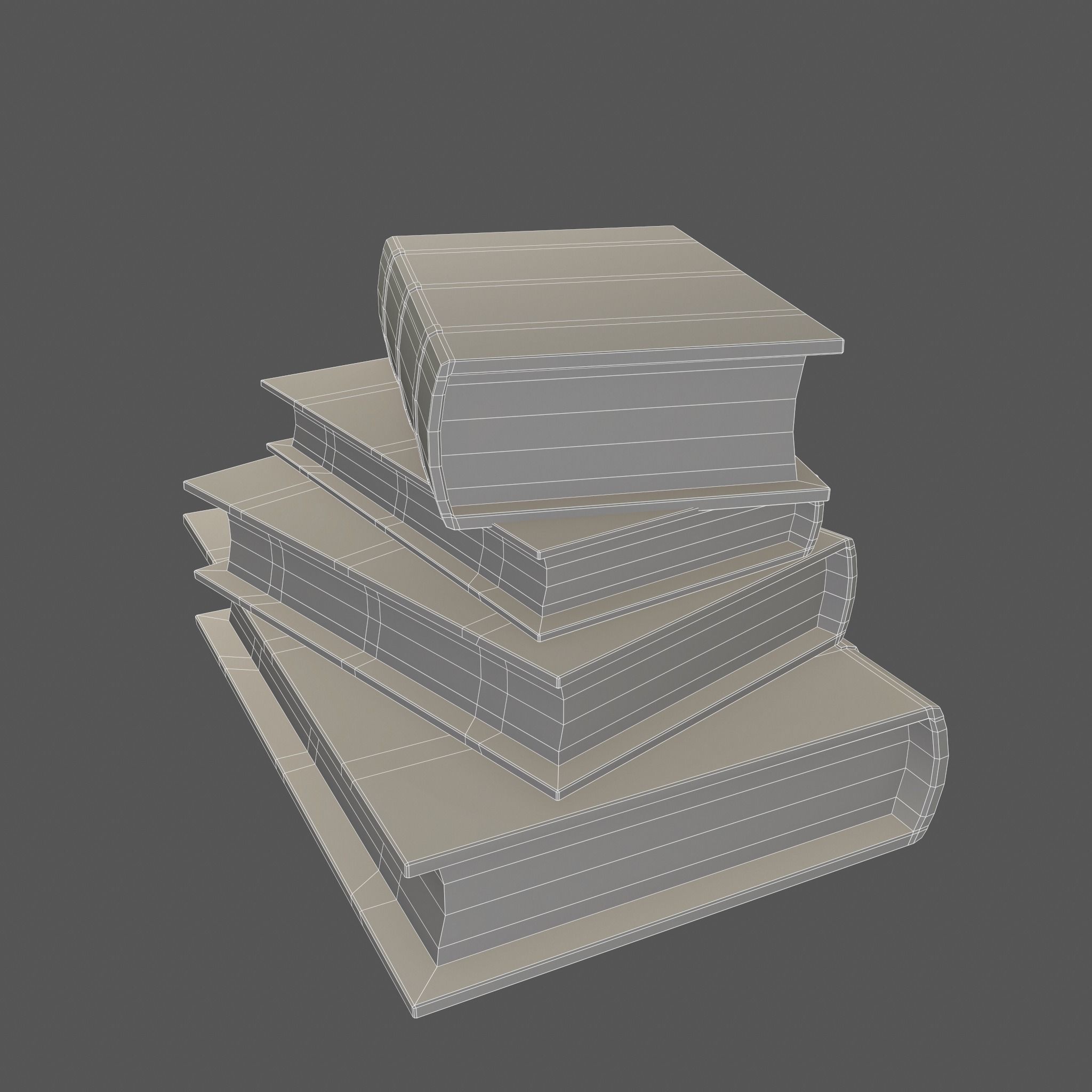 Medieval Book Stack Free low-poly 3D model_32
