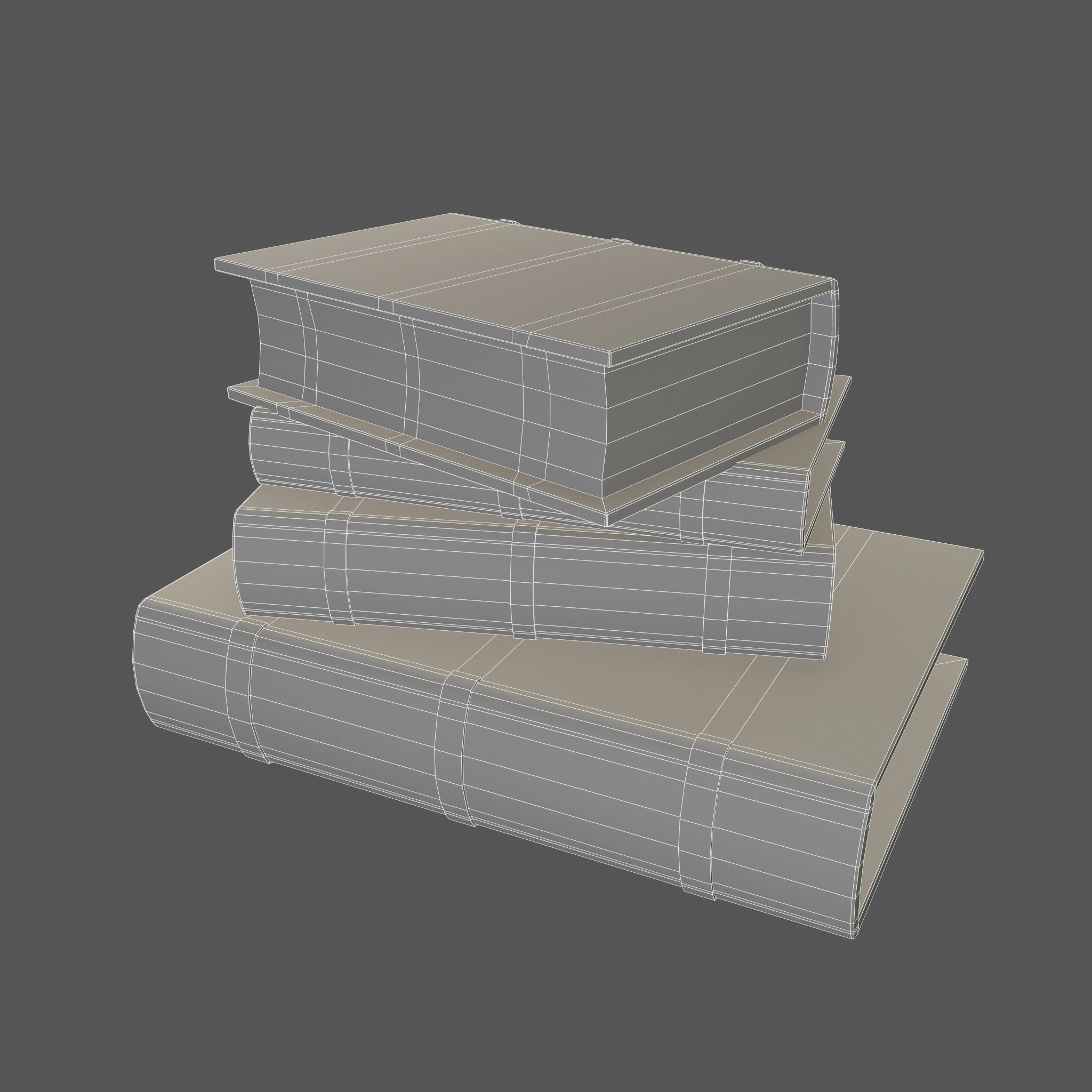 Medieval Book Stack Free low-poly 3D model_28