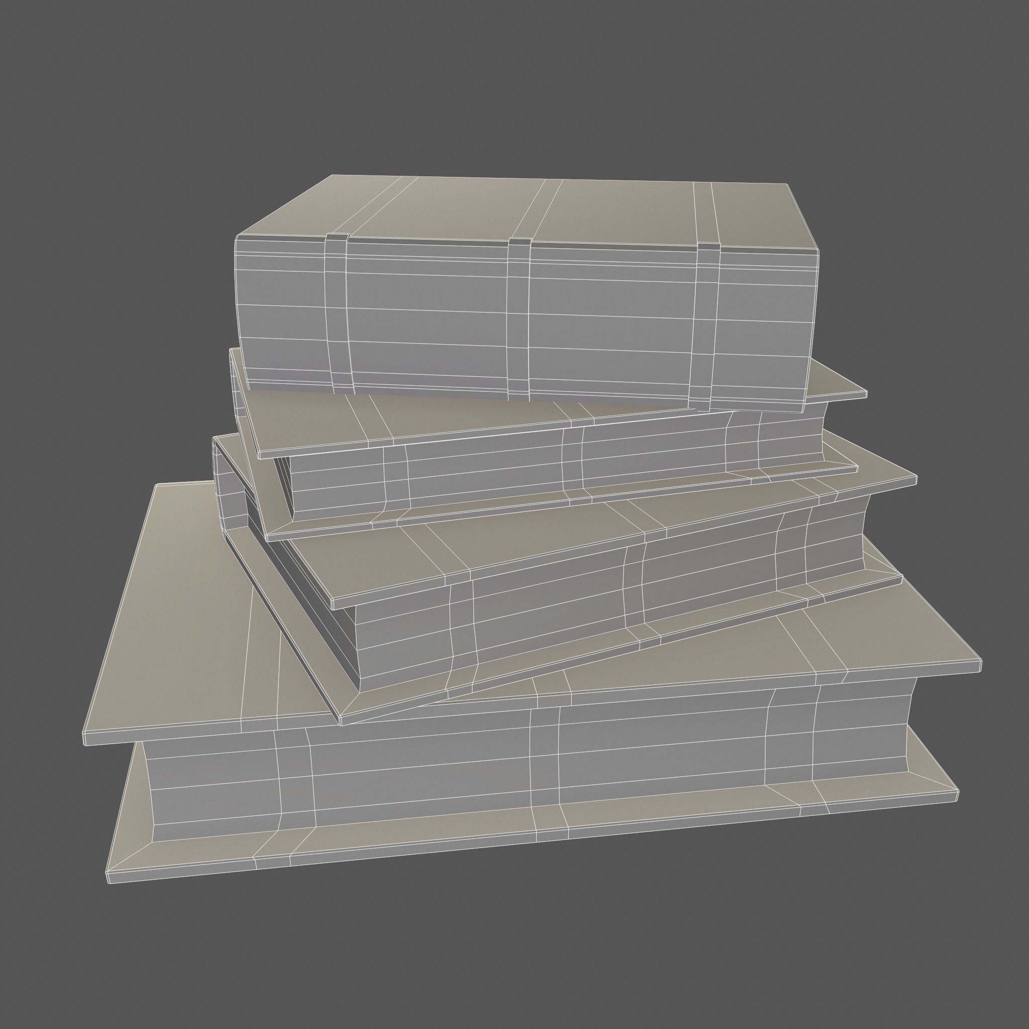 Medieval Book Stack Free low-poly 3D model_24