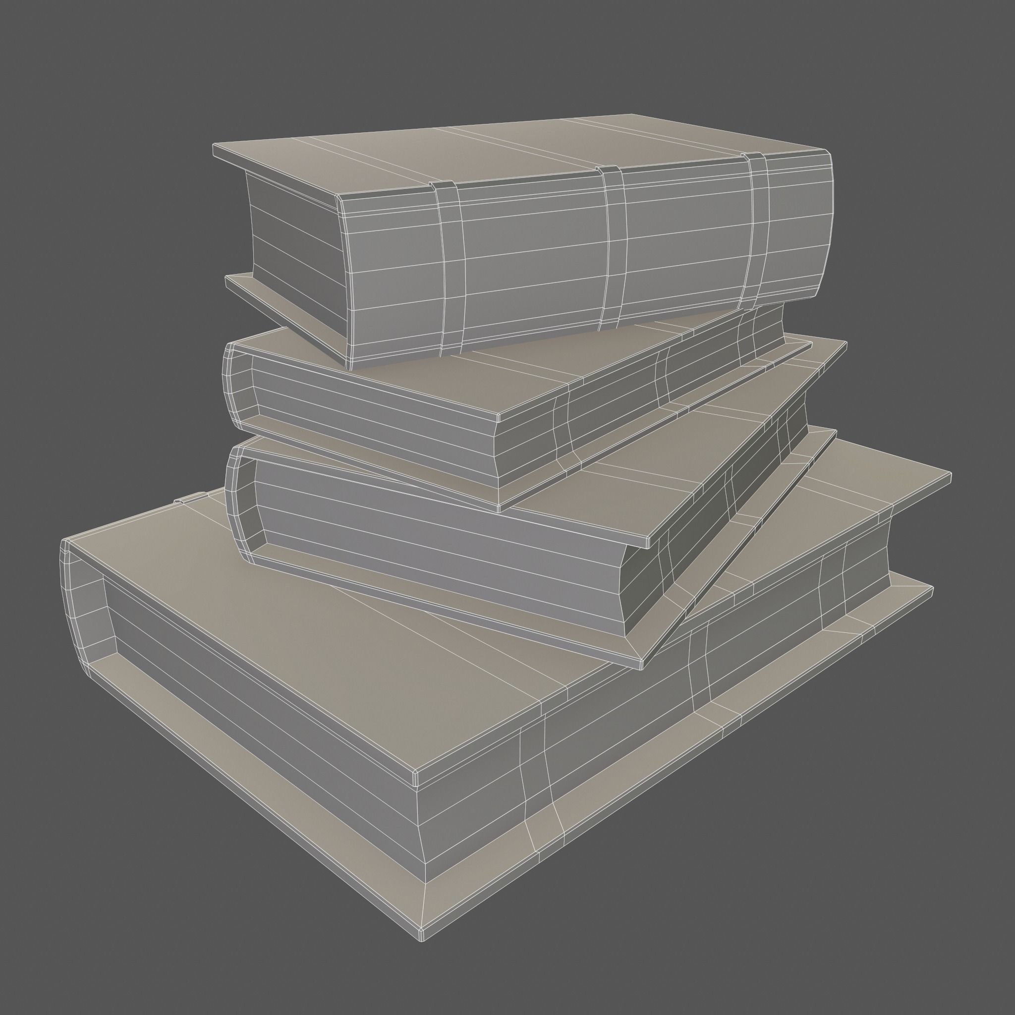 Medieval Book Stack Free low-poly 3D model_25
