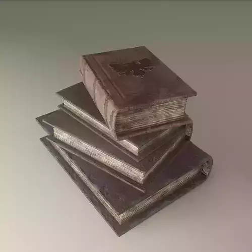 Medieval Book Stack Free low-poly 3D model