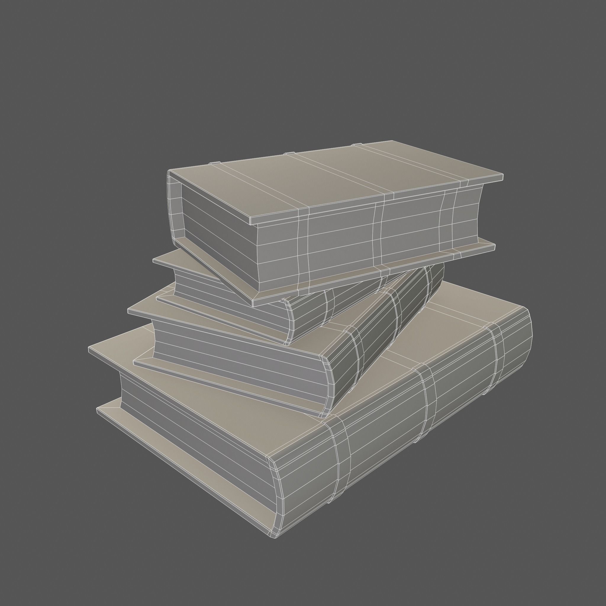 Medieval Book Stack Free low-poly 3D model_30
