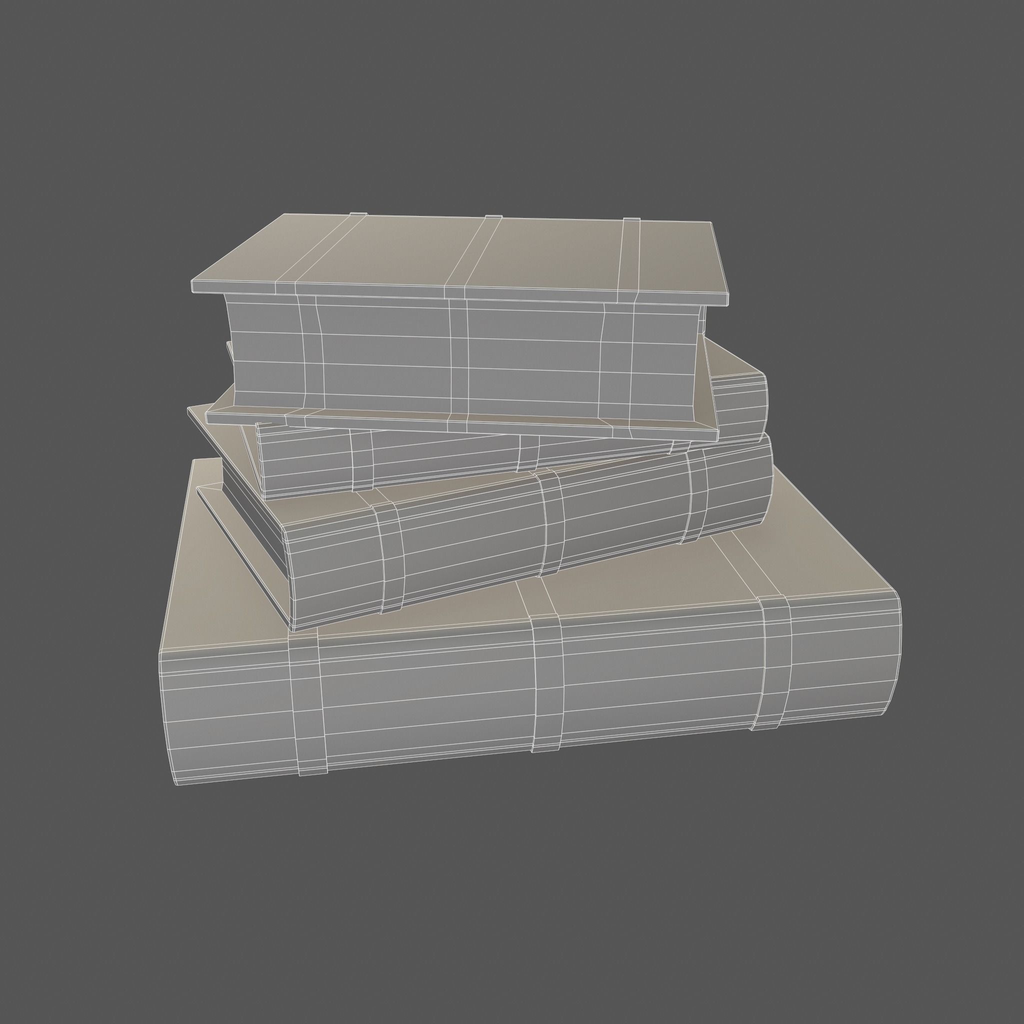 Medieval Book Stack Free low-poly 3D model_29
