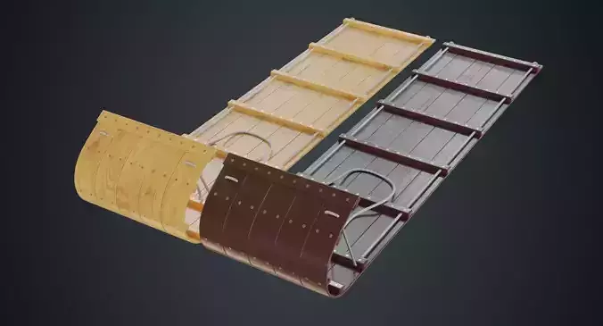 Sled 3A Low-poly 3D model