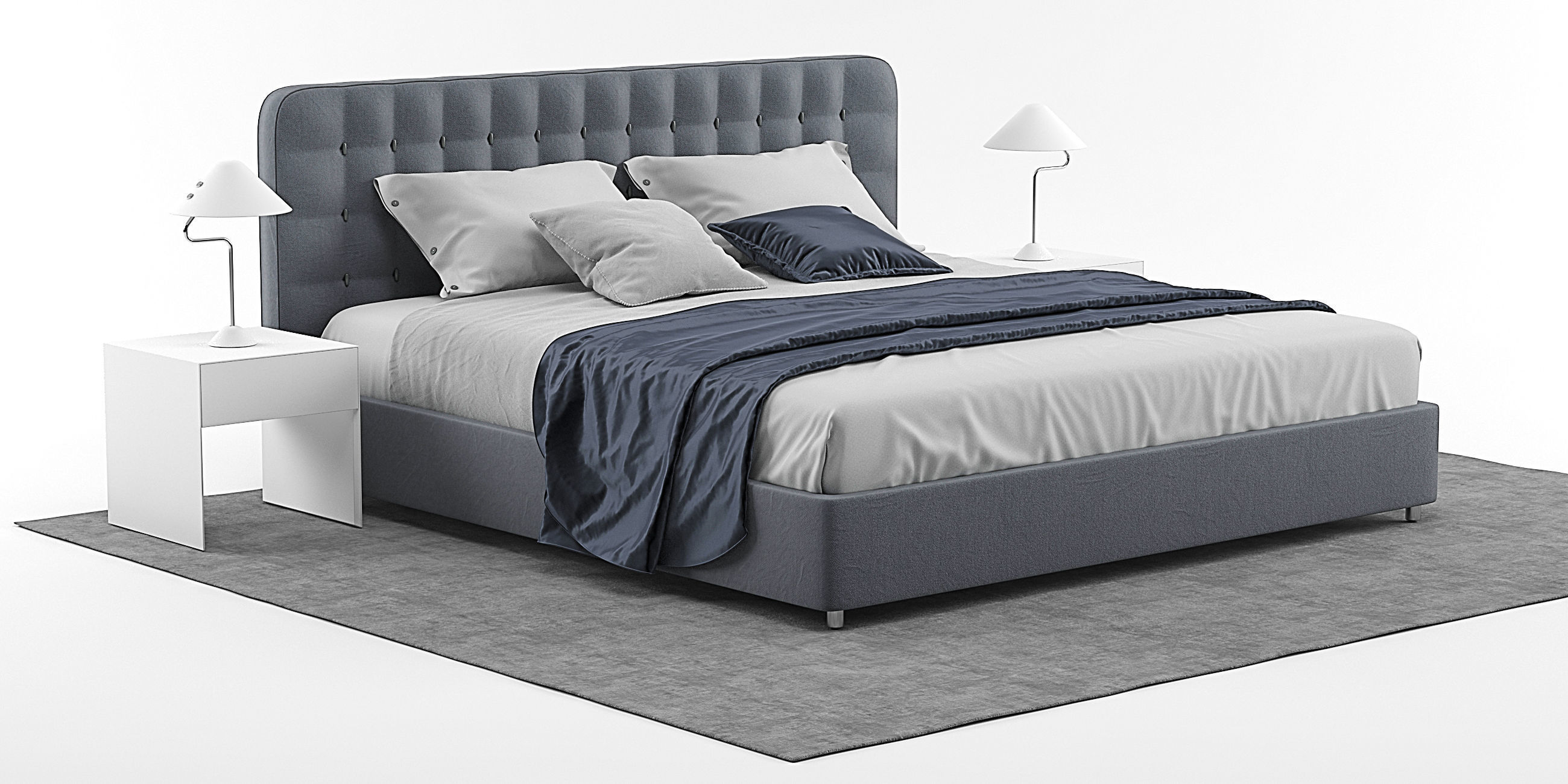 Dedalo bed by Desiree 3D model_2