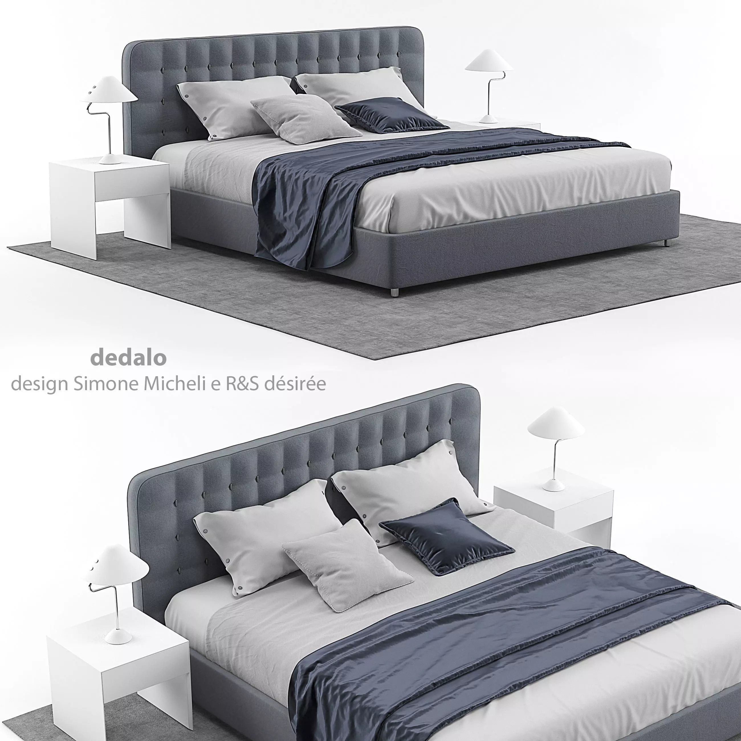 Dedalo bed by Desiree 3D model_0