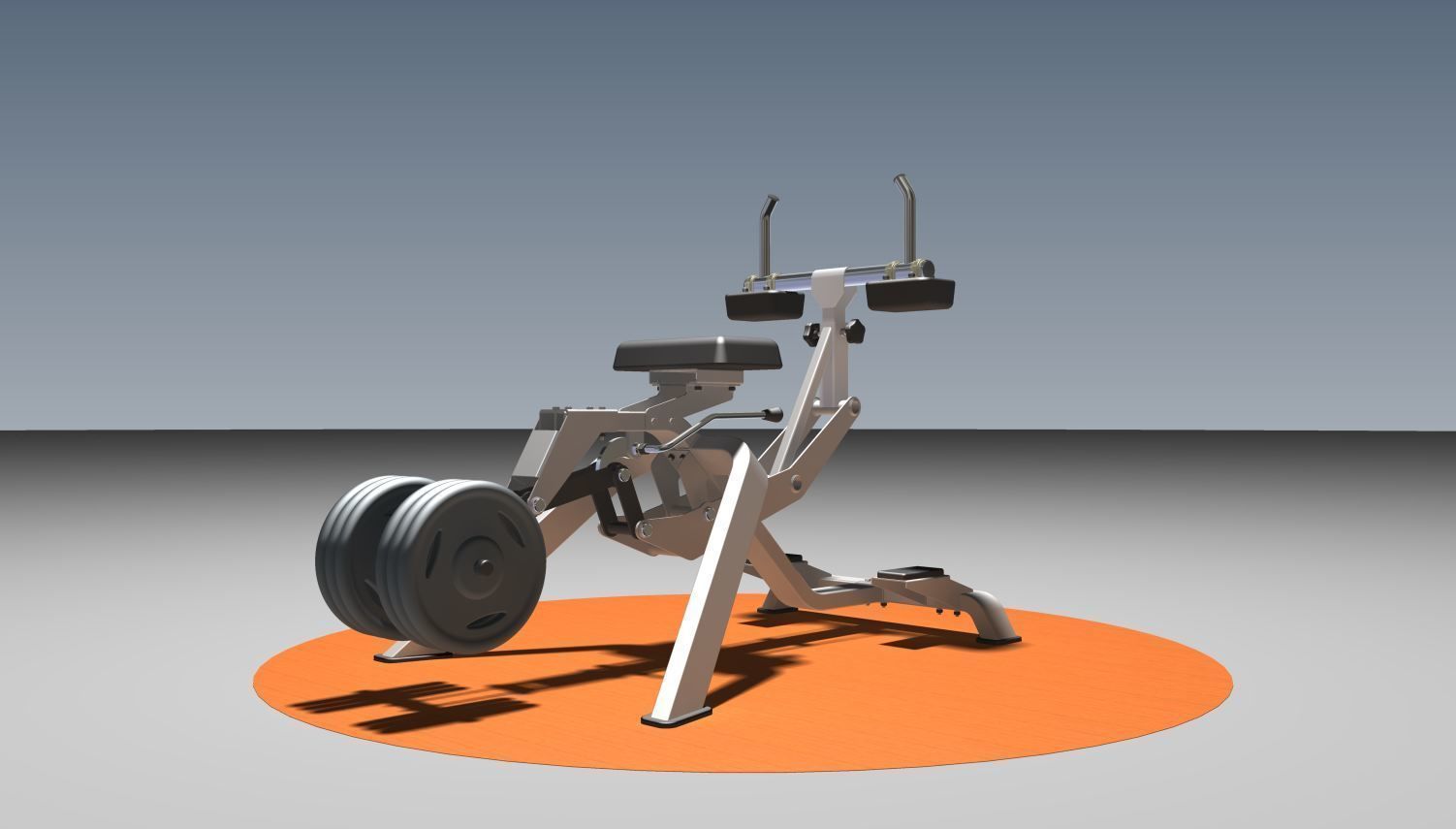 Gym-Seated calf raise Fitnees tool 3D model_2