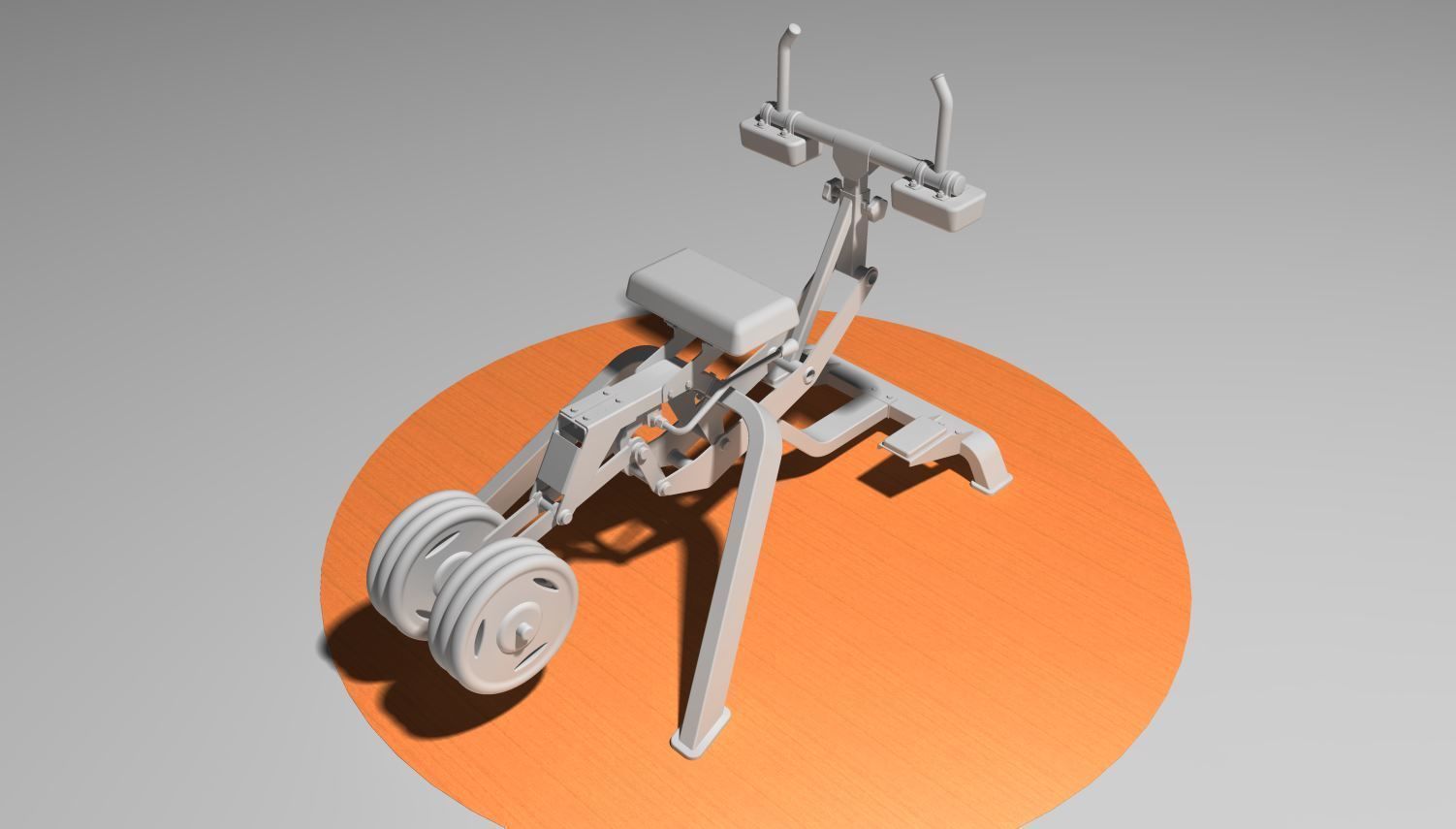 Gym-Seated calf raise Fitnees tool 3D model_3