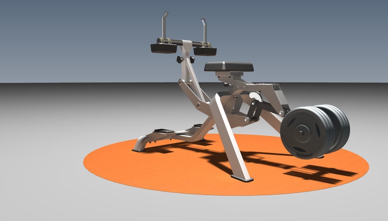 Gym-Seated calf raise Fitnees tool 3D model_1