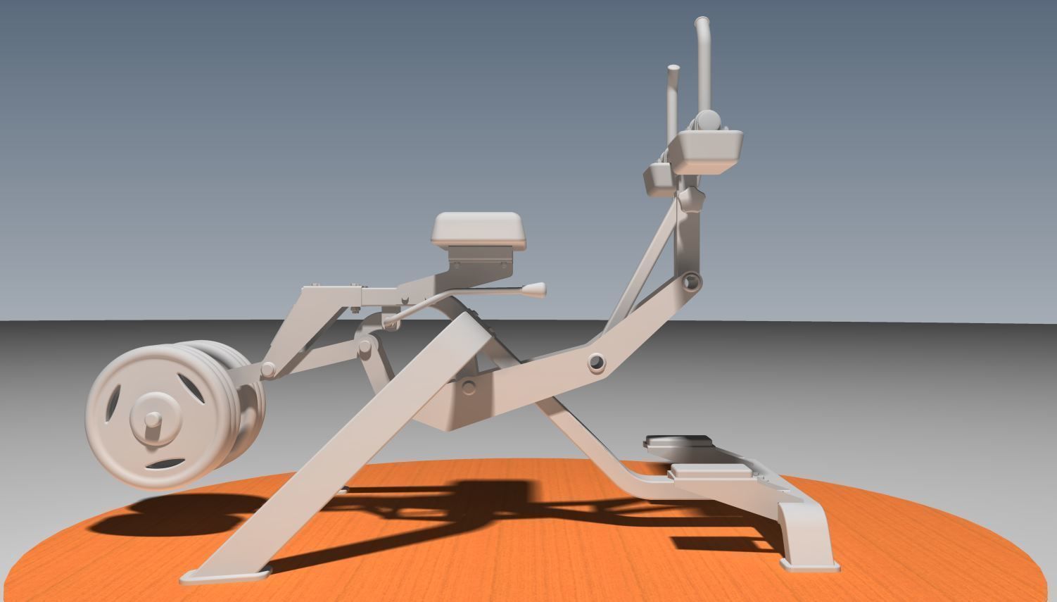 Gym-Seated calf raise Fitnees tool 3D model_4