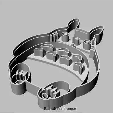 Totoro Cookie Cutter 3D print model