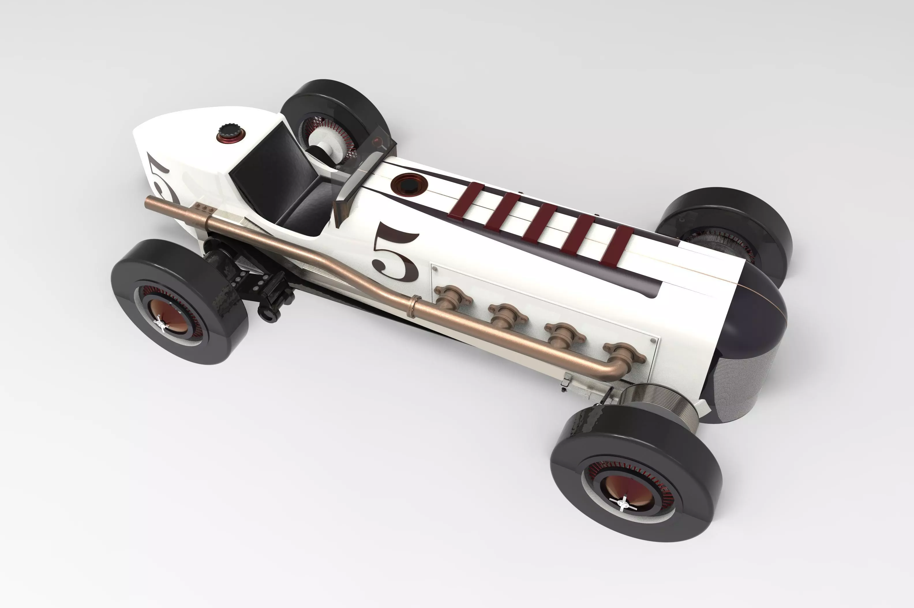 Old Racing Car Free 3D model