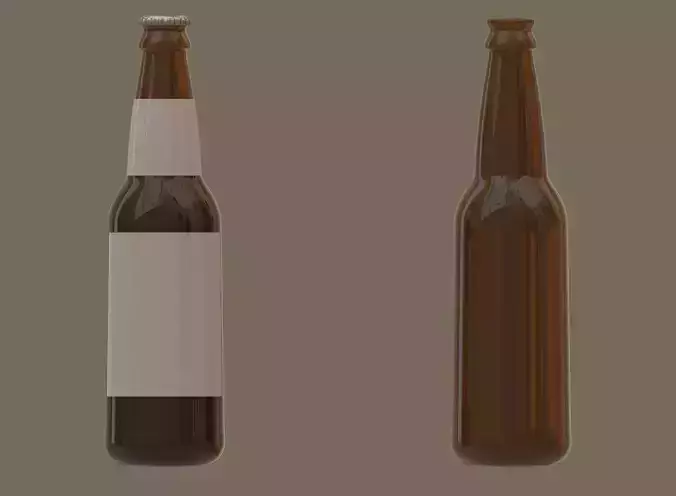 Beer bottles full and empty