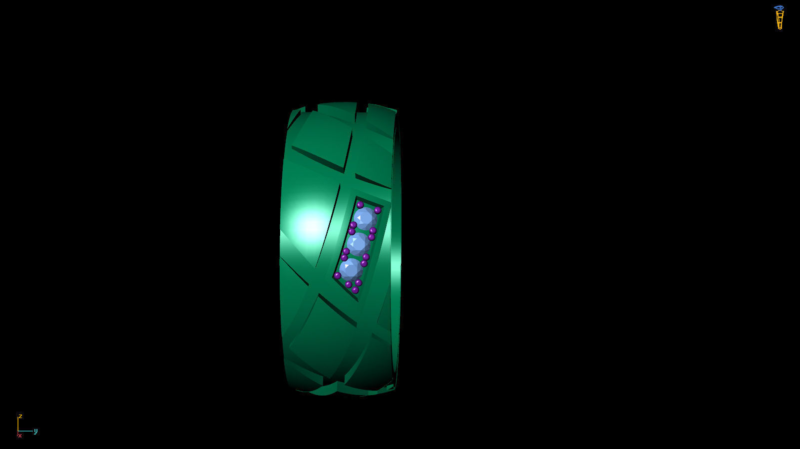 Ring Band R BA 0034 3D print model_12