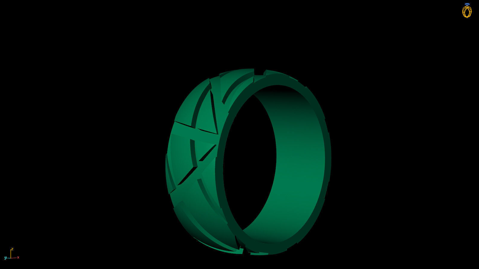 Ring Band R BA 0034 3D print model_14