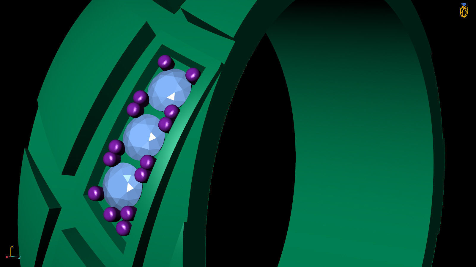 Ring Band R BA 0034 3D print model_3