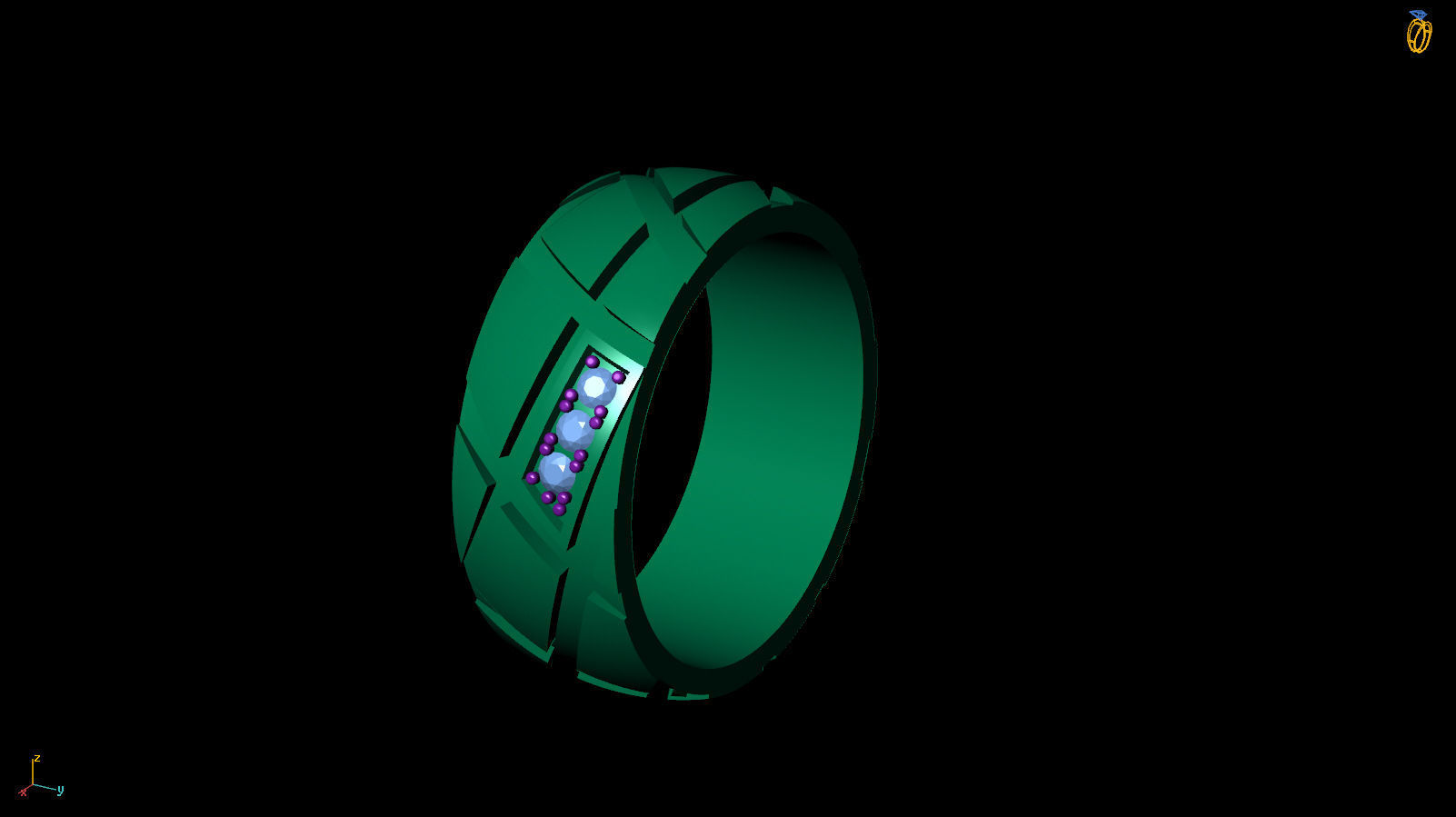 Ring Band R BA 0034 3D print model_11