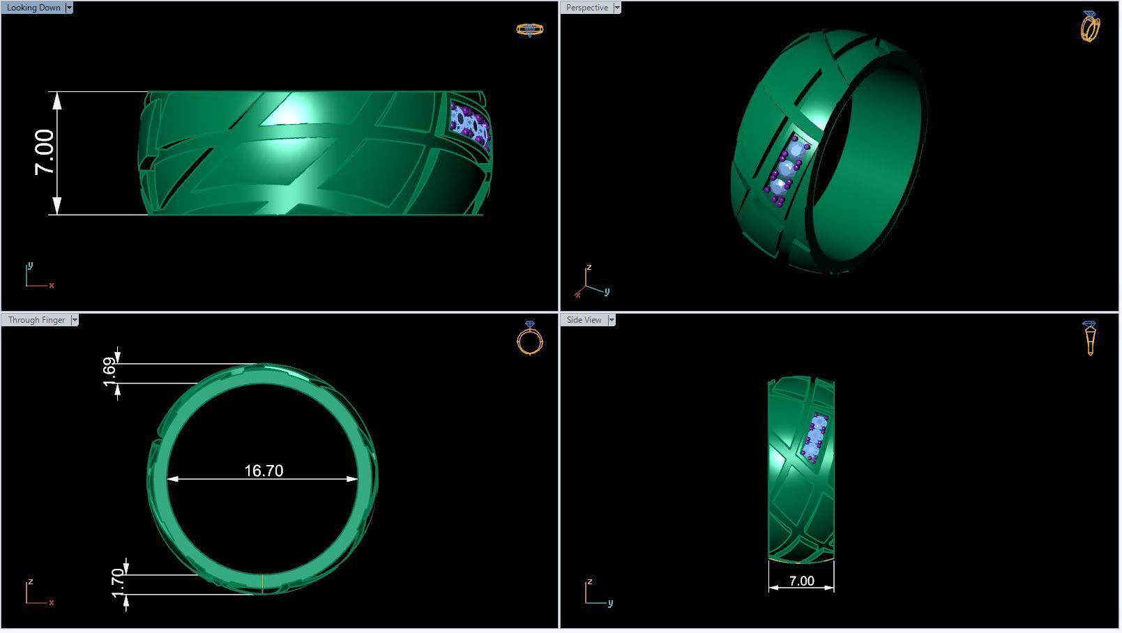 Ring Band R BA 0034 3D print model_8