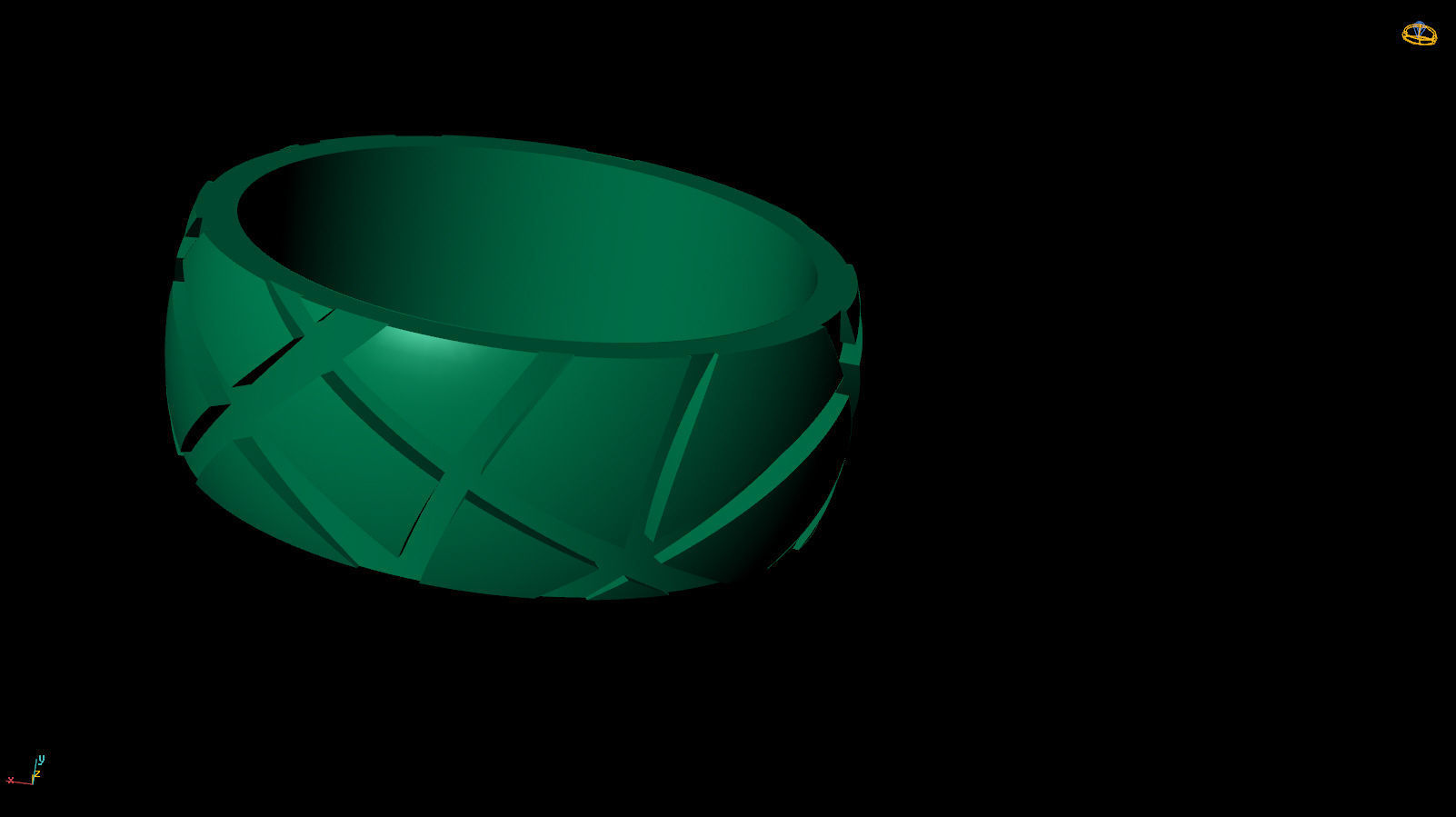 Ring Band R BA 0034 3D print model_4