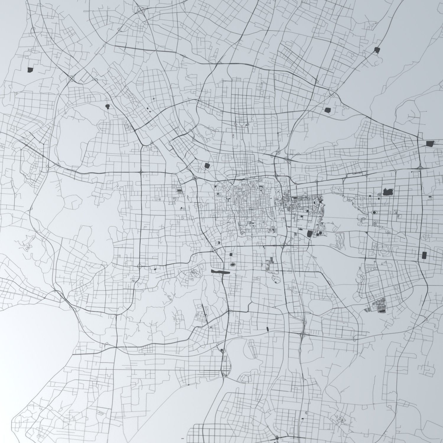 Suzhou Road Network and Streets 3D model_1