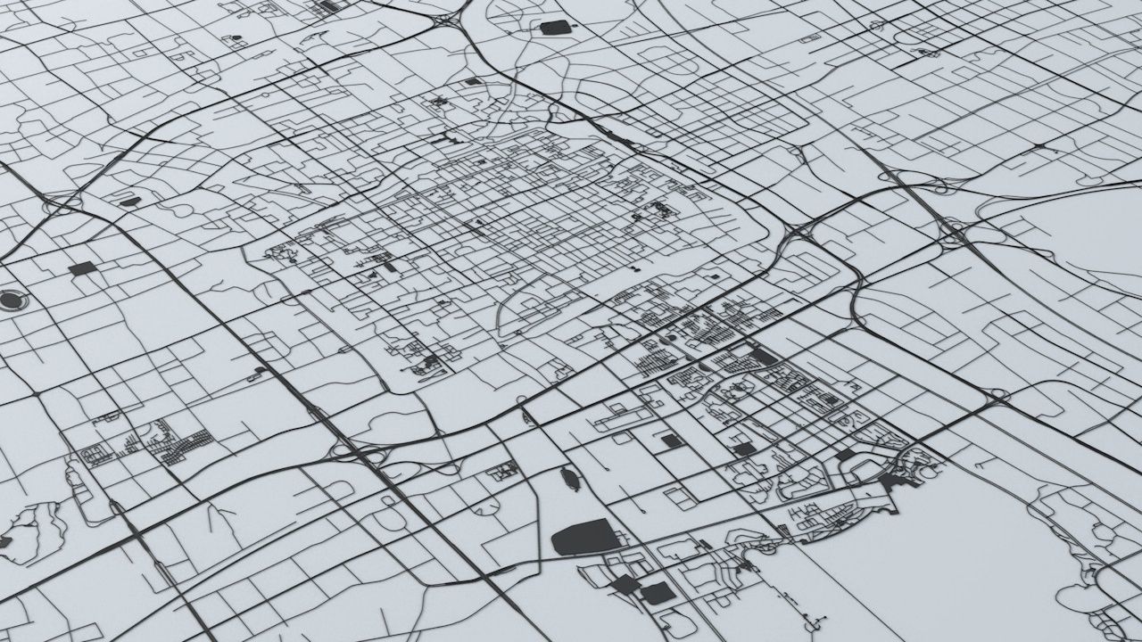 Suzhou Road Network and Streets 3D model_3