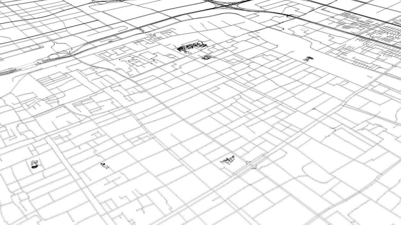 Suzhou Road Network and Streets 3D model_10